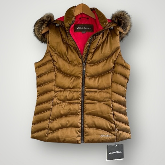 NWT Eddie Bauer Puffer Vest Jacket Women Size M EB 650 - Picture 1 of 11